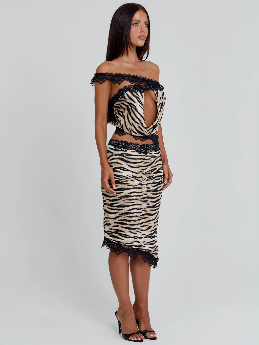 Robe midi Melanie Zebra