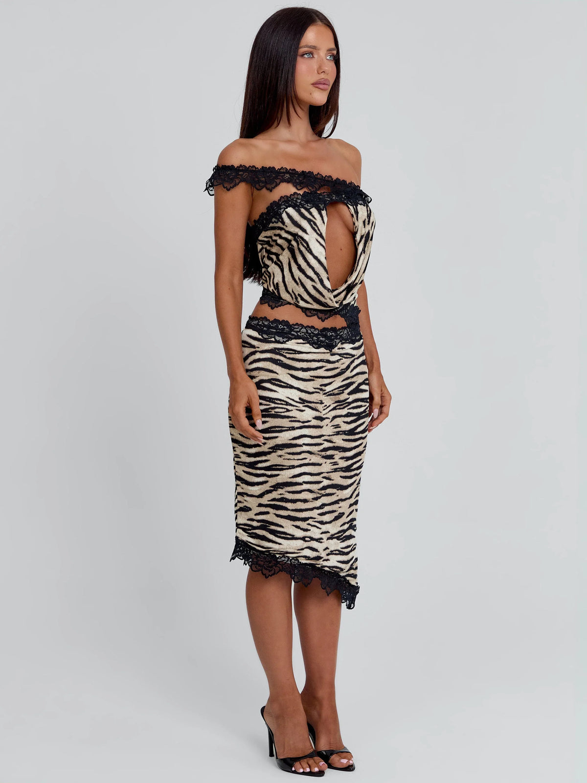 Robe midi Melanie Zebra