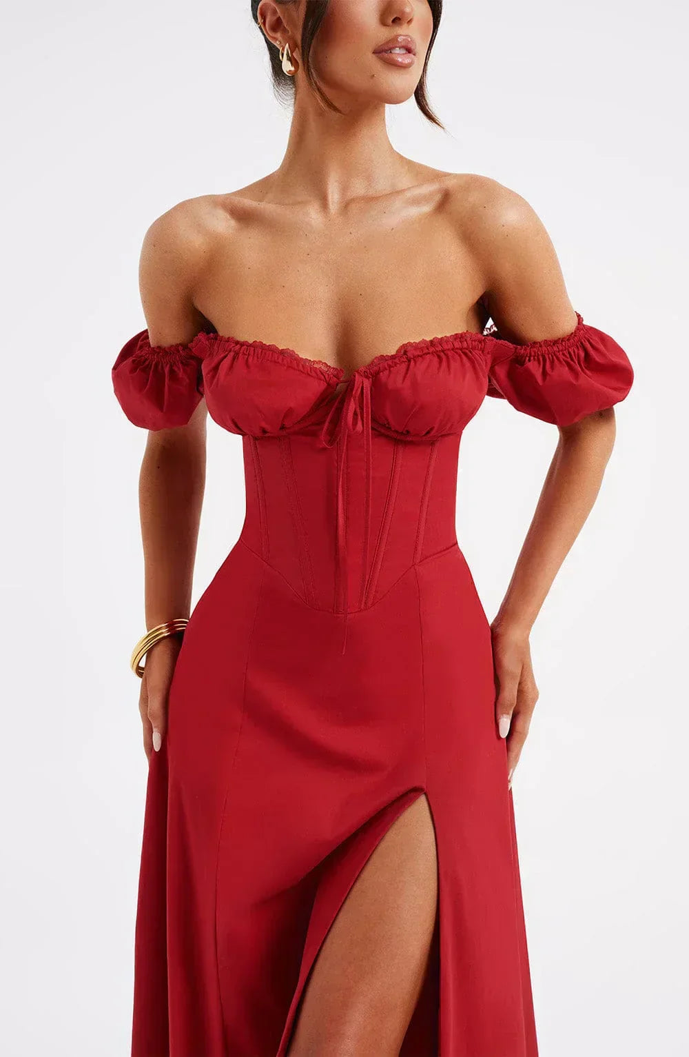 Robe midi Courtney - Rouge